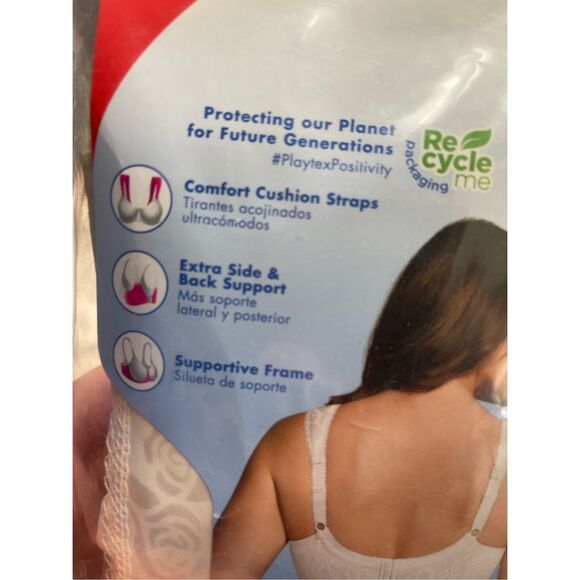 NWT  Playtex 18 hour size 38D bra wirefree shoulder comfort - Picture 4 of 5